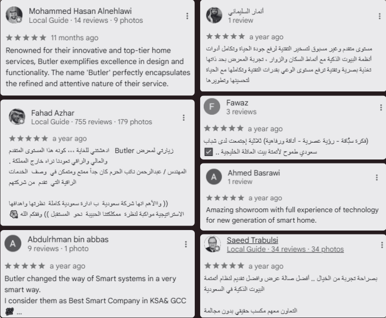 customer reviews